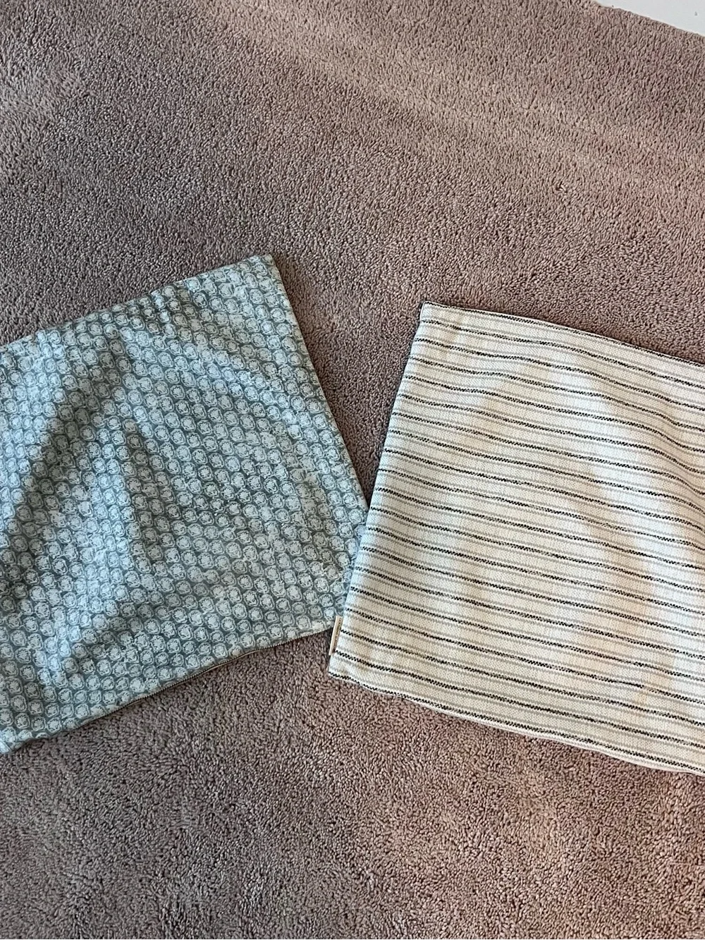 Set of two farmhouse pillow covers - 17x17